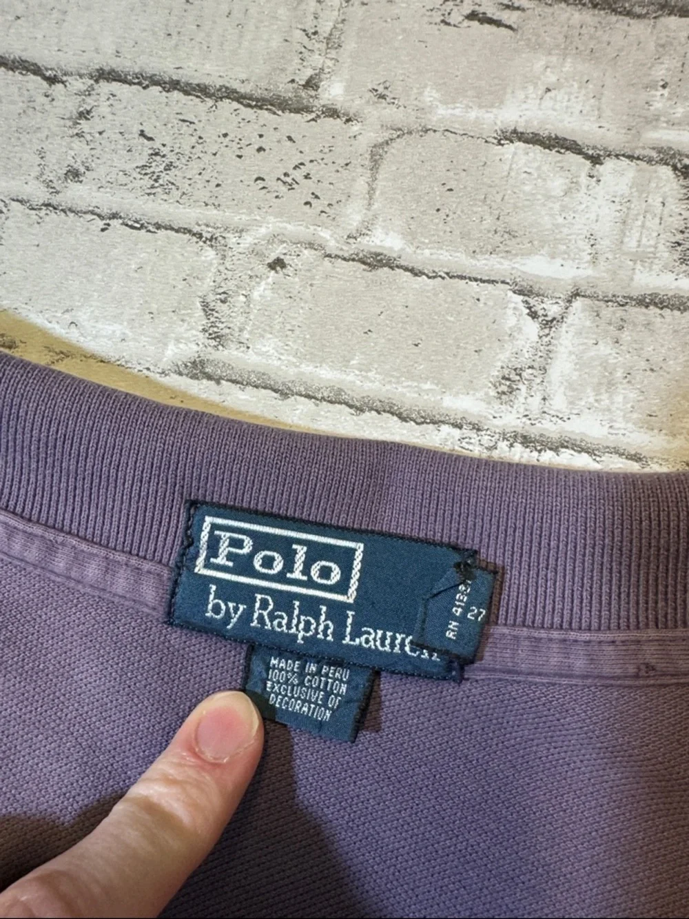 Polo Ralph Lauren mens 4XLT Tall purple solid pique cotton polo shirt EUC